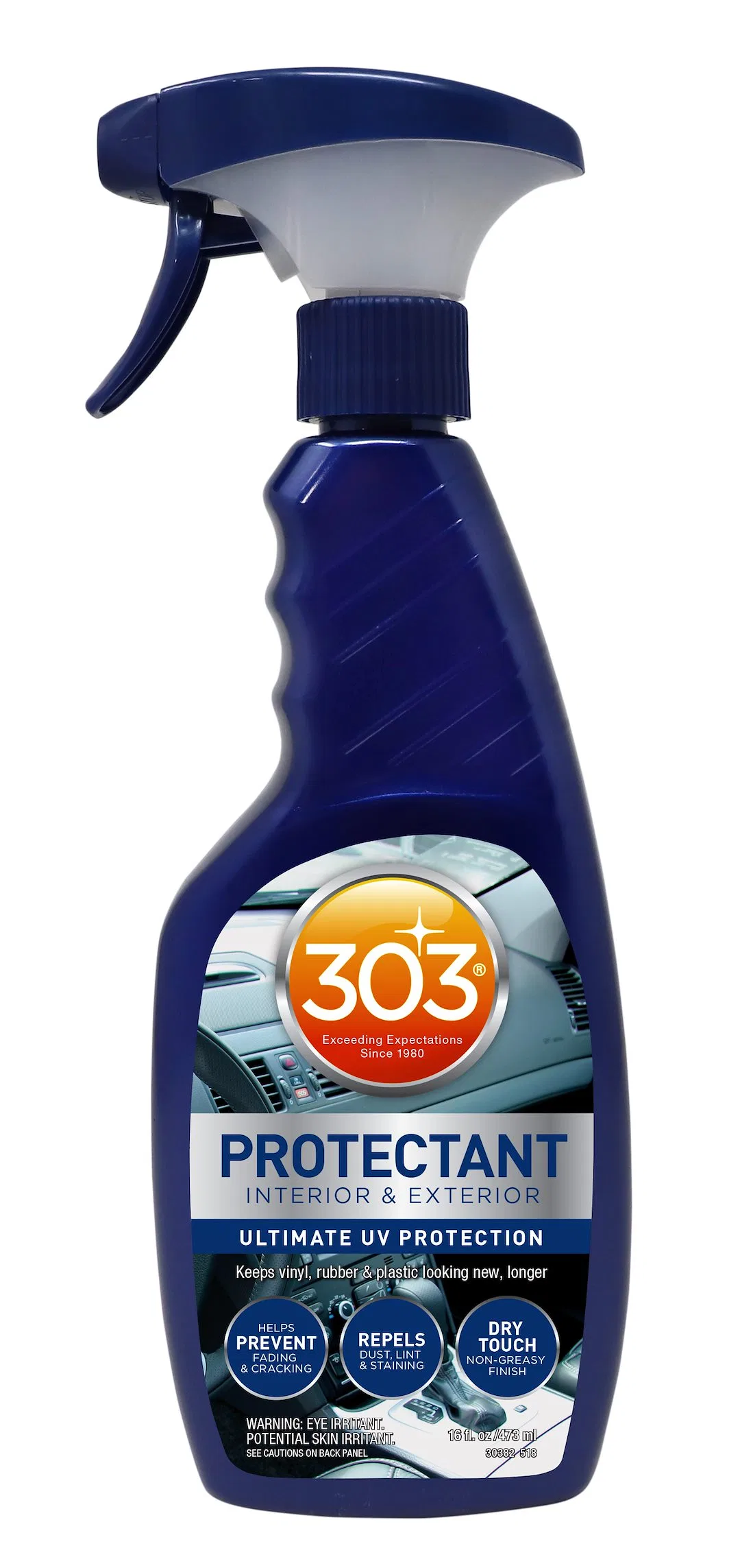30382 – 303 PRODUCTS Vinyl Protectant, 16 Ounce Spray Bottle Single Used To Protect Vinyl/ Rubber/ Plastic